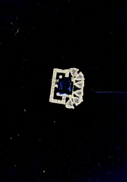 "AD ring with single stone designer"
